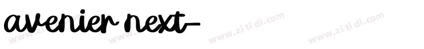 avenier next字体转换